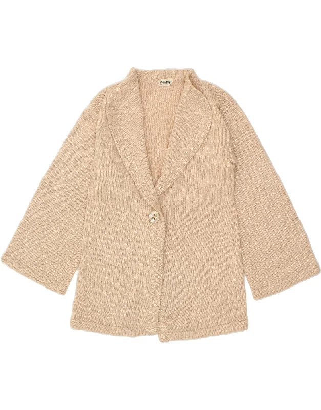 Price Reduction VINTAGE Womens Cardigan Sweater UK 12 Medium Beige