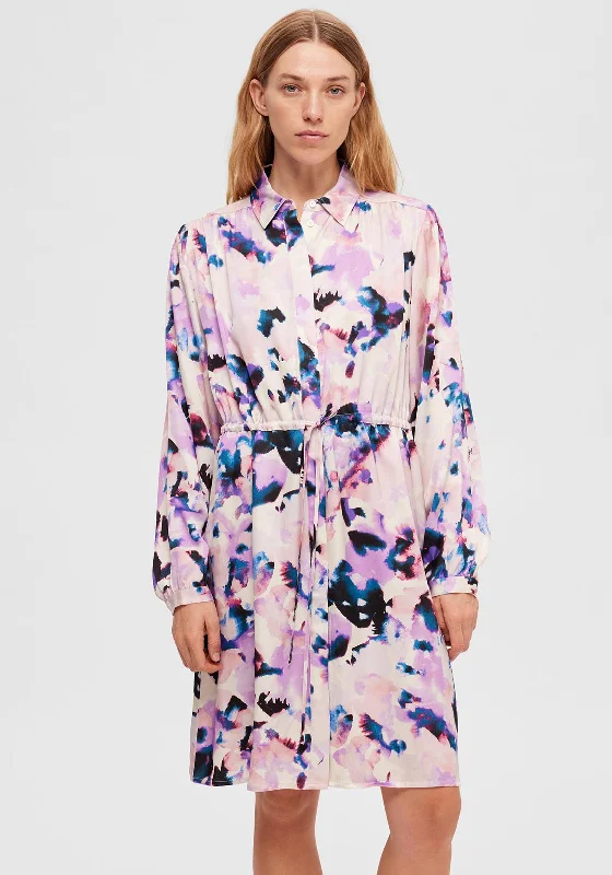 Flash Deals Selected Femme Thea Mini Shirt Dress, Moonlite Mauve