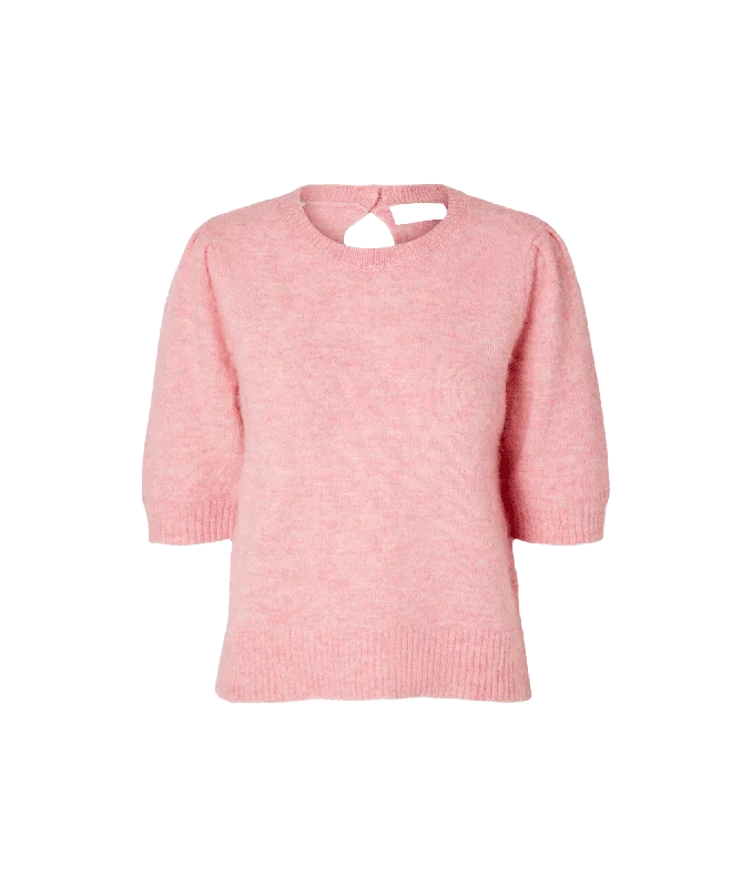 Extra Savings Open Back Knit O-neck - Pink