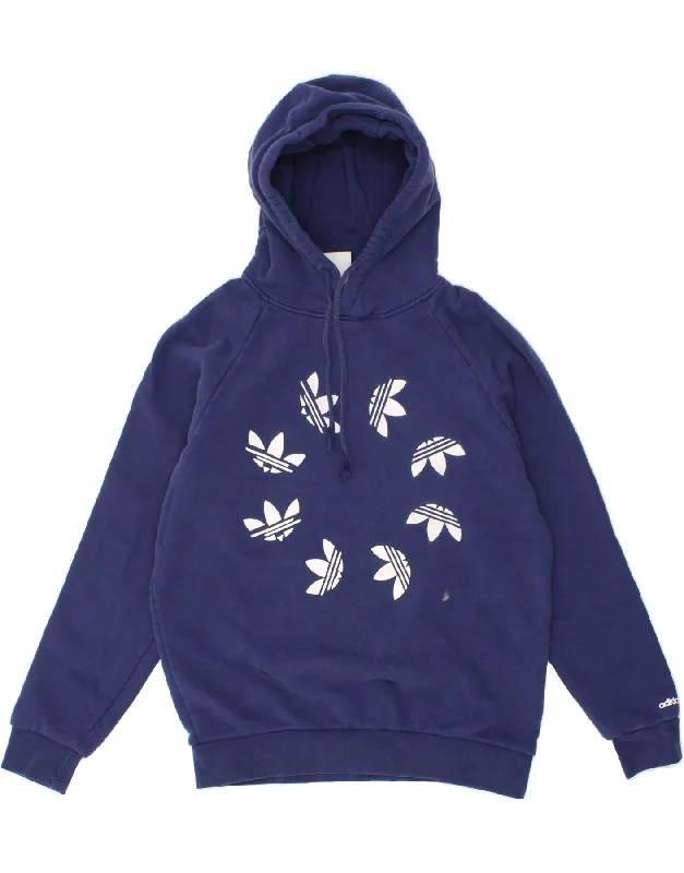 Great Deals ADIDAS Womens Oversized Graphic Hoodie Jumper UK 10 Small Navy Blue Cotton Great Deals ADIDAS Womens Oversized Graphic Hoodie Jumper UK 10 Small Navy Blue Cotton