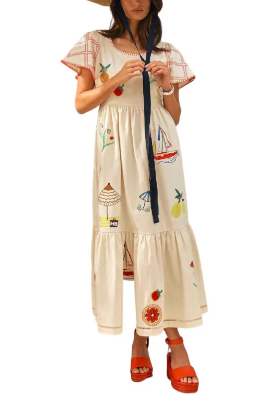 Early Access Marley Dress In Summer Embroidery