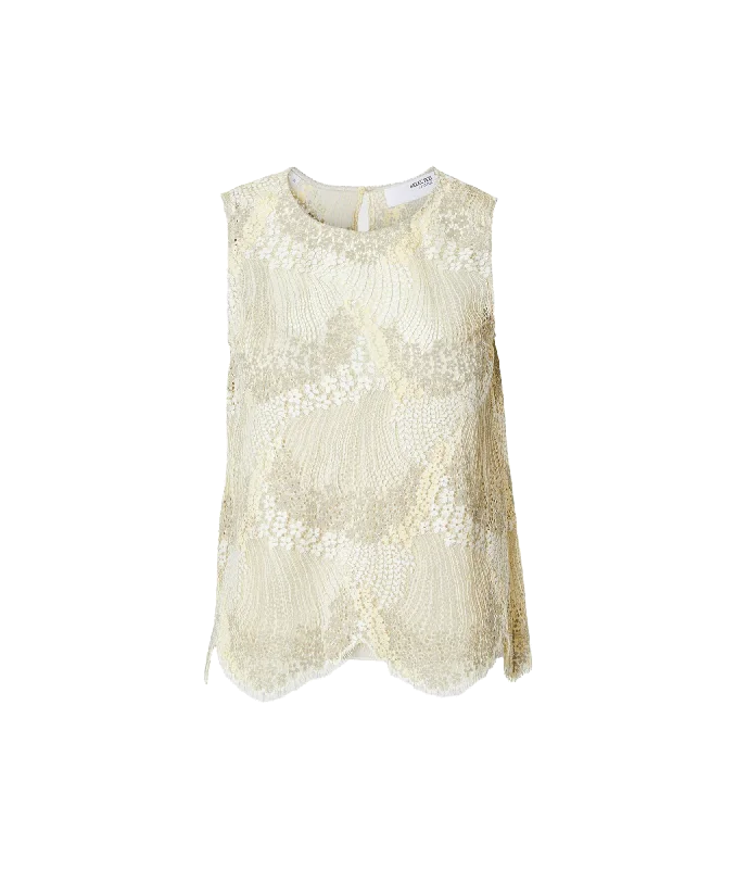 Online Only Lace Top - Cream