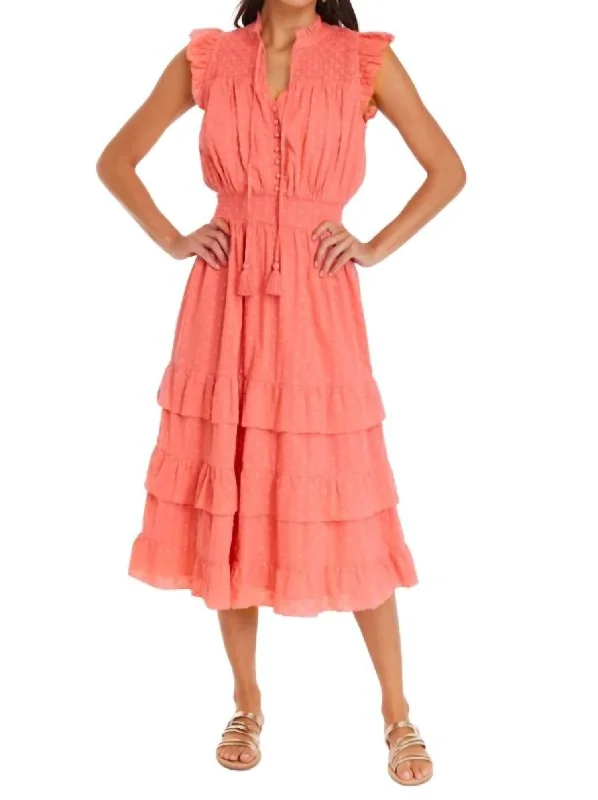 Deal of the Week Misha Midi Dress In Coral