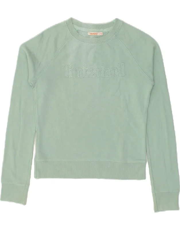 Special Buy TIMBERLAND Womens Graphic Sweatshirt Jumper UK 10 Small Green Cotton