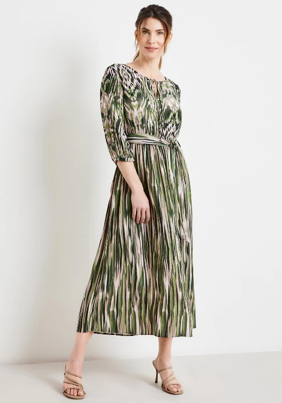 Clearance Event Gerry Weber Print A Line Maxi Dress, Green Multi