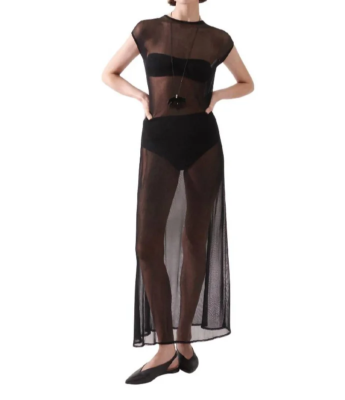 Deal of the Week Silk Mesh Dress In Black