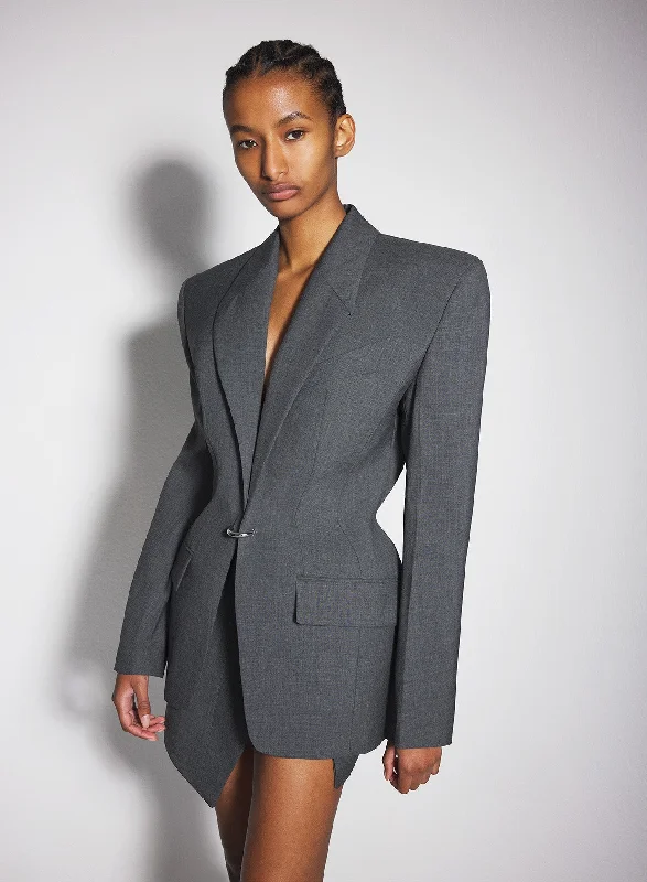Special Promotion grey pierced tailored jacket
