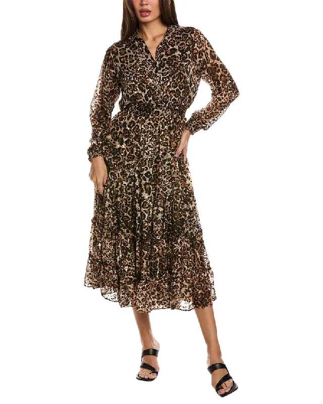 Deal of the Day Elie Tahari The Geneva Silk Burnout Midi Dress
