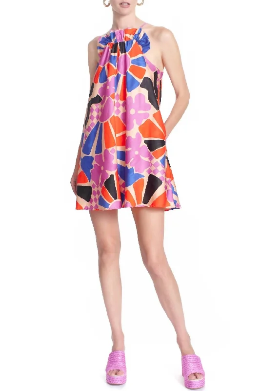 Limited Time Harper Ruffle Neck Dress In Groovvy
