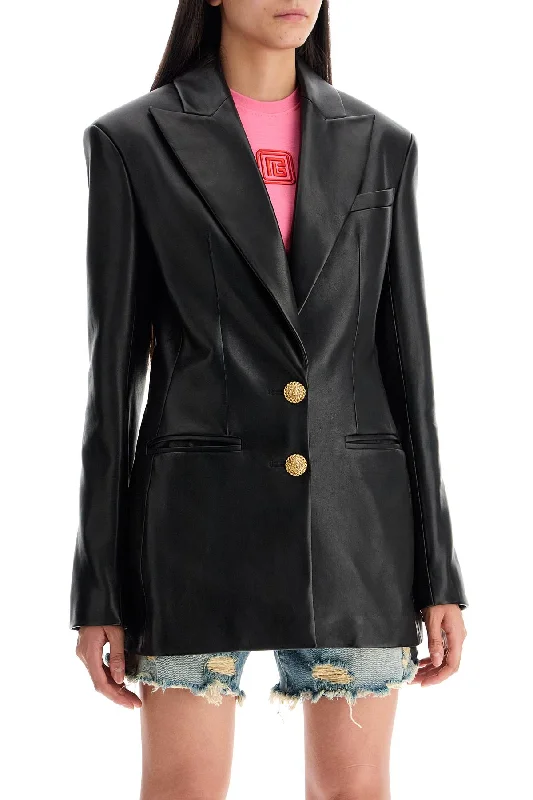 Balmain Leather Blazer Jacket