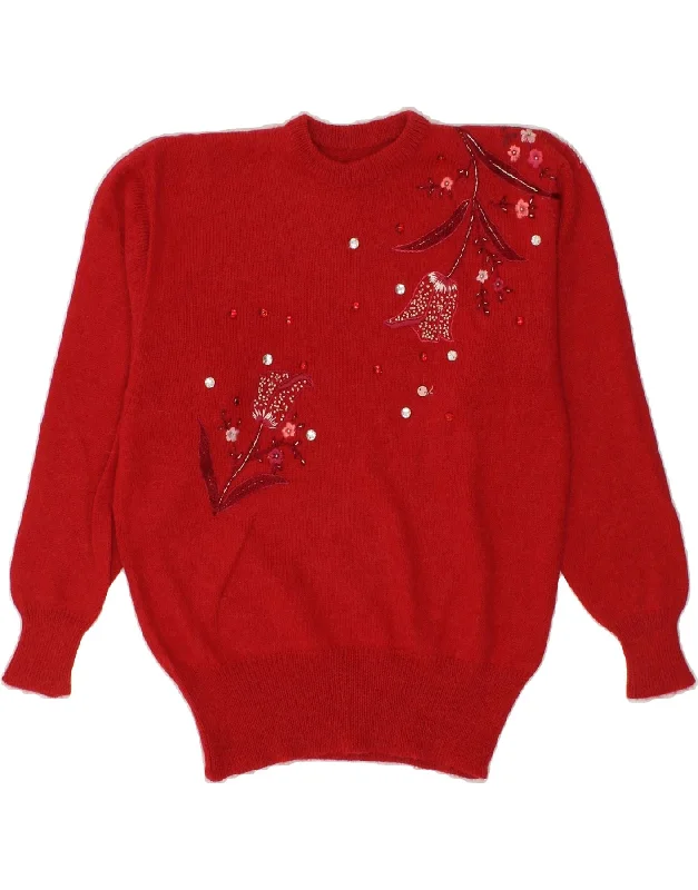 Friends and Family Sale VINTAGE Womens Graphic Crew Neck Jumper Sweater UK 14 Medium Red Floral Friends and Family Sale VINTAGE Womens Graphic Crew Neck Jumper Sweater UK 14 Medium Red Floral