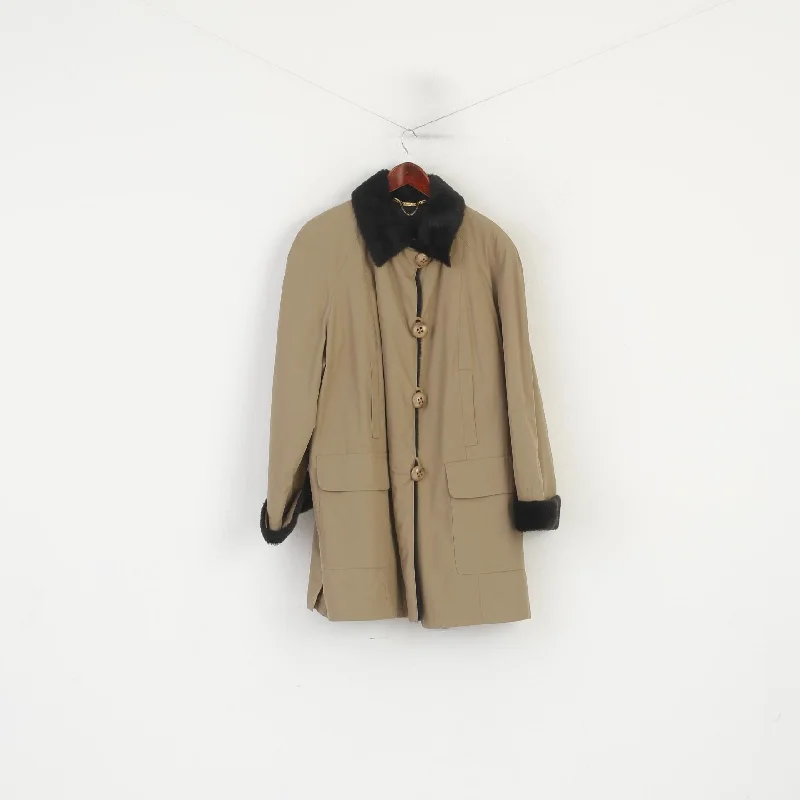 Bonus Savings Walbusch Women 46 18 XXL Coat Beige Alpaca Buttoned Classic Casual Jacket