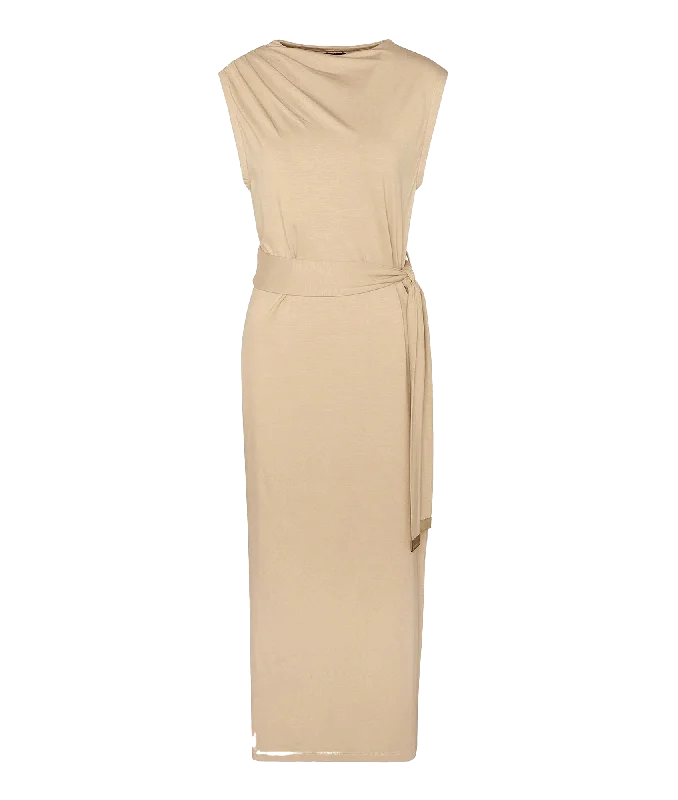 Don't Wait Courtney Midi Dress - Beige