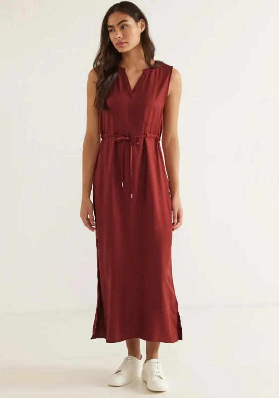 Act Fast Street One Draw String Maxi Dress, Terracotta