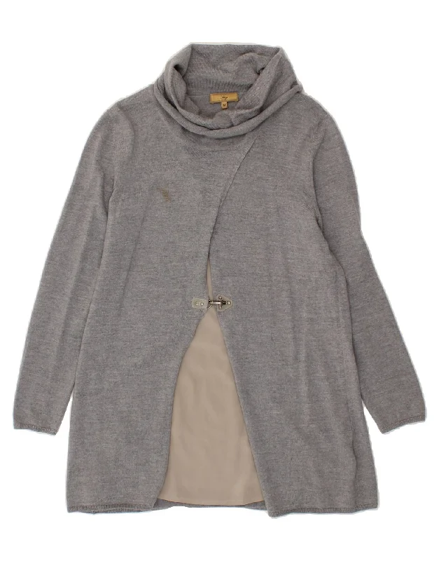 Price Meltdown FAY Womens Roll Neck Jumper Sweater UK 12 Medium Grey