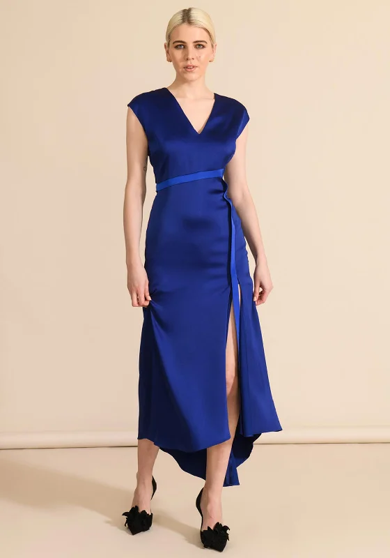 Best Deals Caroline Kilkenny Satin Max Maxi Dress, Blue