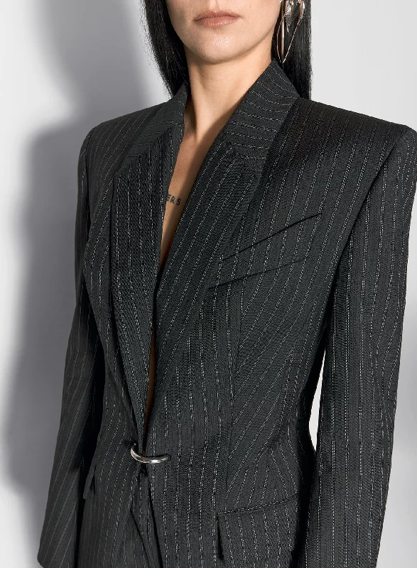 Flash Sale pinstripe pierced tailored jacket