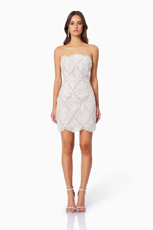 Midnight Madness Harper Strapless Mini Dress In White