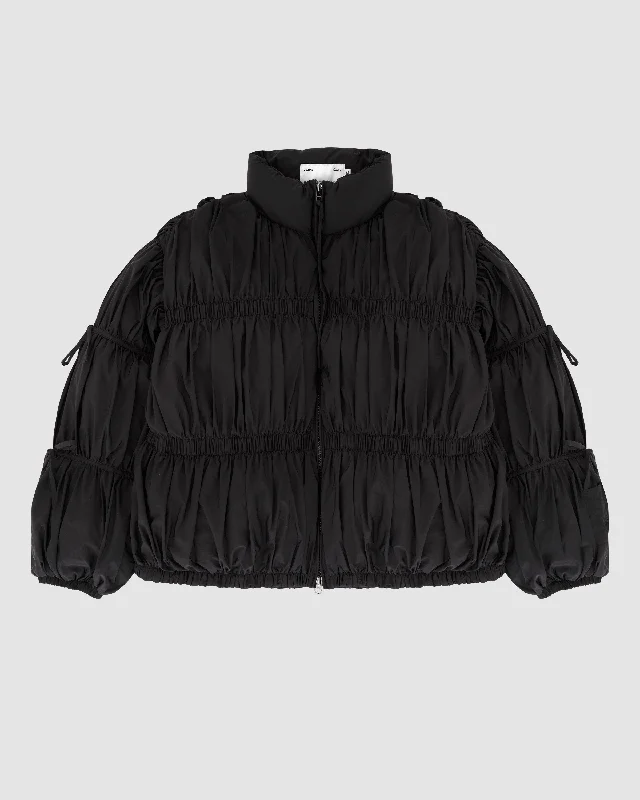 Exclusive Online Offer [PRE-ORDER] BLACK PLEATED DUVET PUFFER