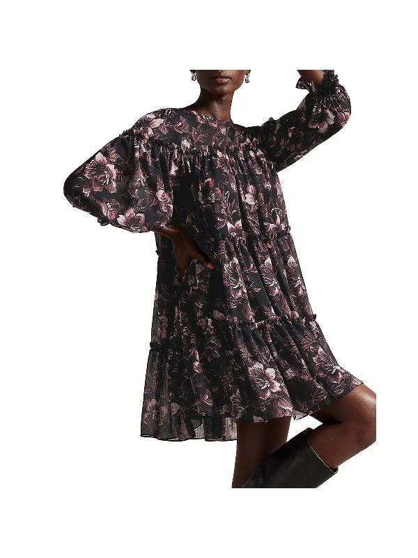 Exclusive Access Womens Ruffled Knee Length Midi Dress