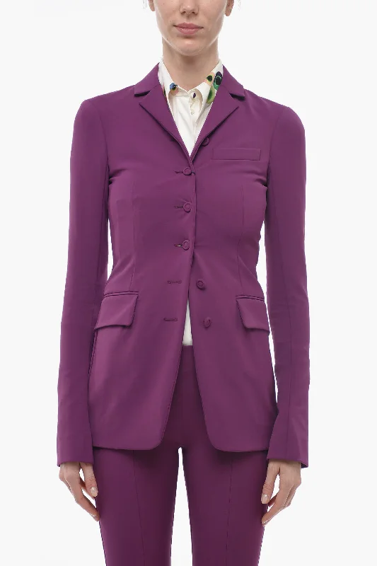 Sportmax Stretch Fabric SPEZIE Blazer with Mocro Lapel