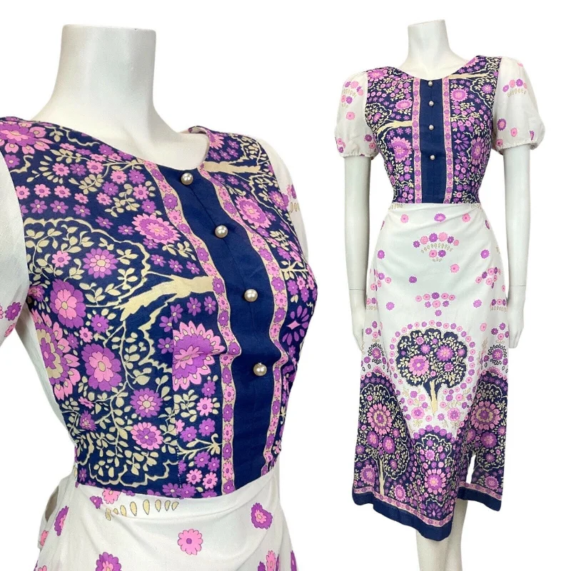 Must-Have Deals VTG 60s 70s WHITE PURPLE PINK FLORAL BOHO FOLK PUFF SLEEVE MIDI SUMMER DRESS 10 Must-Have Deals VTG 60s 70s WHITE PURPLE PINK FLORAL BOHO FOLK PUFF SLEEVE MIDI SUMMER DRESS 10