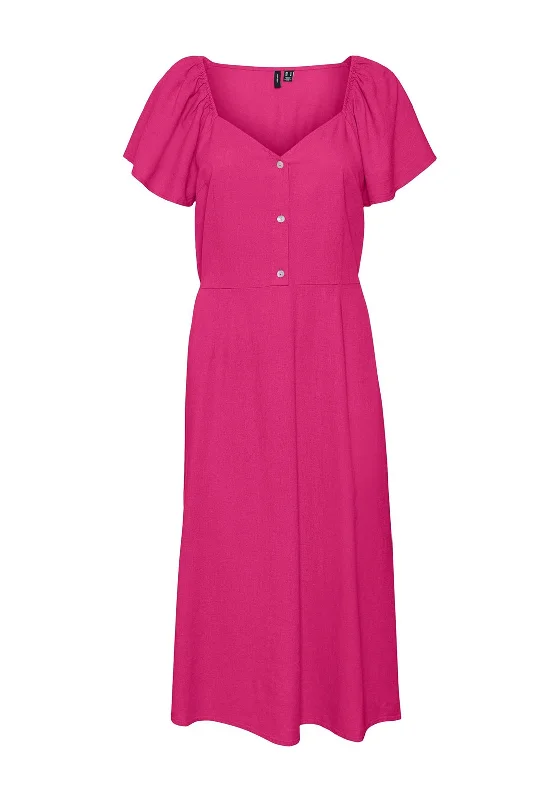 Special Discount Vero Moda My Mila Midi Dress, Pink Yarrow