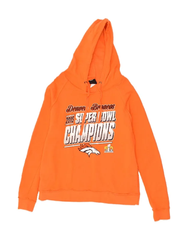Today’s Deal NFL Womens Denver Broncos Graphic Hoodie Jumper UK 16 Large Orange