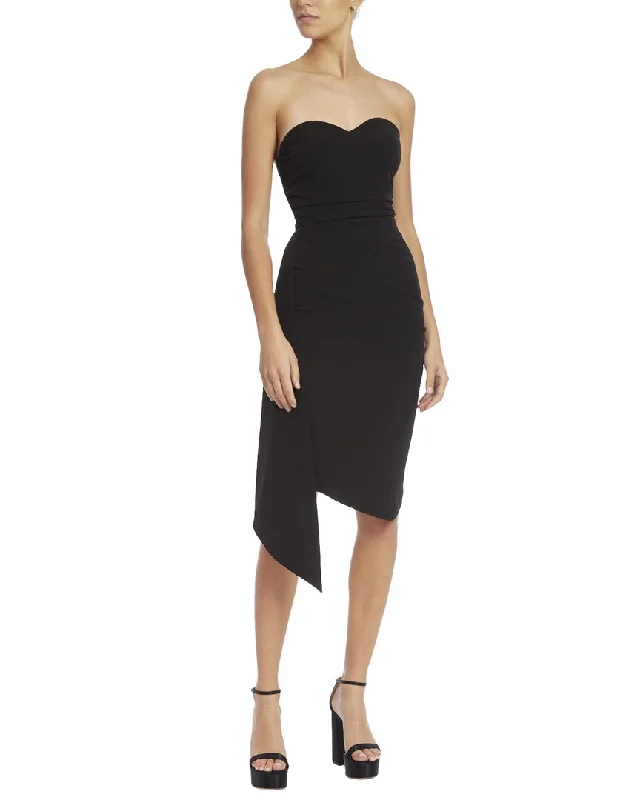 Great Bargains Jewel Badgley Mischka Strapless Side-Tie Mini Dress