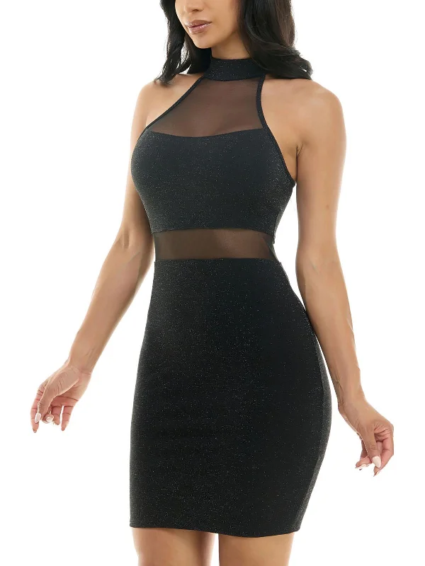 Extra Savings Womens Metallic Mini Cocktail And Party Dress