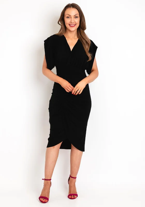 Lowest Price Castings Ruched Side Midi Dress, Black