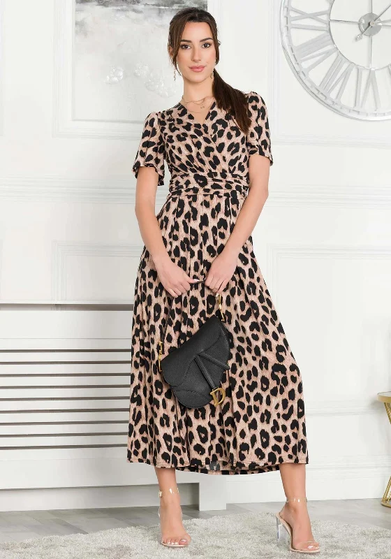 Best Deals Jolie Moi Quaya A Line Maxi Dress, Leopard